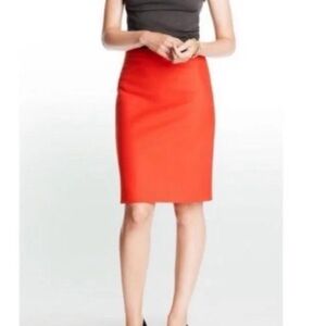J. Crew orange Pencil Skirt